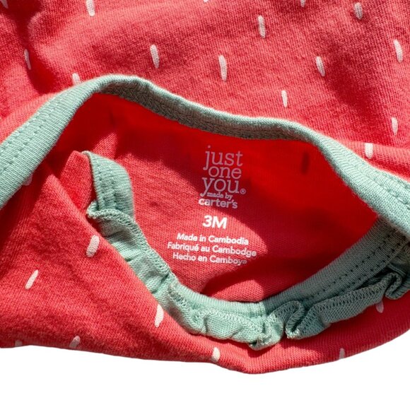 Carter’s Baby Girl Strawberry Romper 3 Months Cute - Picture 2 of 2
